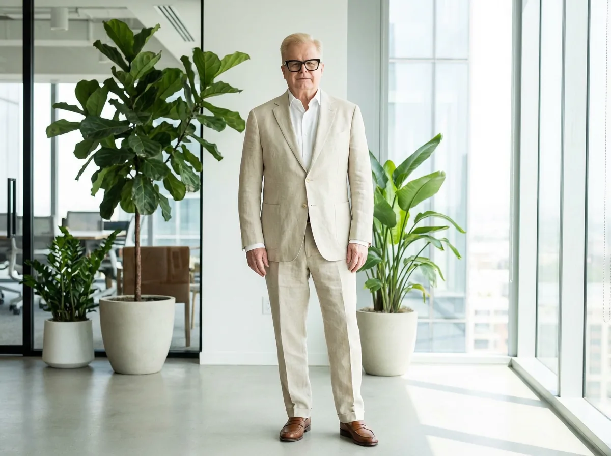 Sommerlicher Anzug Beige